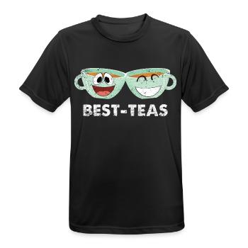 Beste Freunde - Männer T-Shirt atmungsaktiv - Schwarz - Vorne - AI Model Male 178 light (178cm)