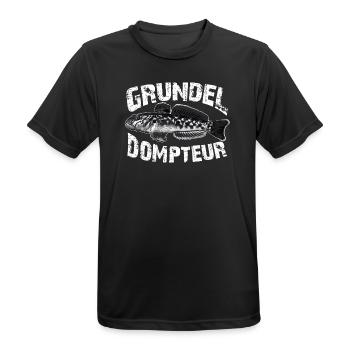 Ich fische Grundeln - Männer T-Shirt atmungsaktiv - Schwarz - Vorne - AI Model Male 178 light (178cm)