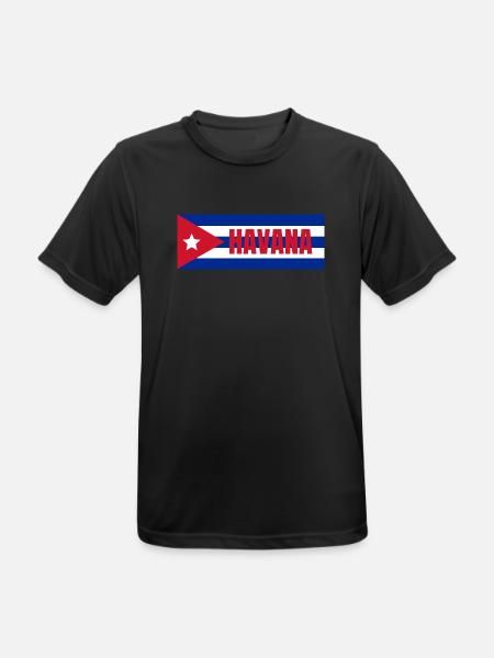 Havana City in Cuban Flag - Men's Breathable T-Shirt - black