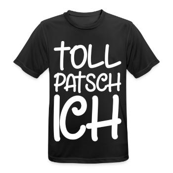 Tollpatsch Ich tollpatschig lustig tollpatschich - Männer T-Shirt atmungsaktiv - Schwarz - Vorne - AI Model Male 178 light (178cm)