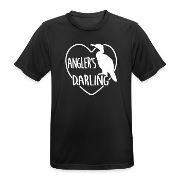 The Cormorant - Angler's Sport Fisherman's Favorite - Men's Breathable T-Shirt - black - Front - AI Model Male 178 light (178cm)