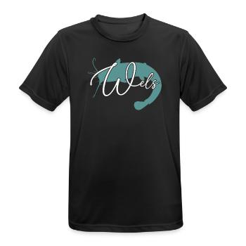 Wels Waller angeln Sportfischen Flussmonster - Männer T-Shirt atmungsaktiv - Schwarz - Vorne - AI Model Male 178 light (178cm)