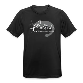 Wels Waller angeln Sportfischen Flussmonster - Männer T-Shirt atmungsaktiv - Schwarz - Vorne - AI Model Male 178 light (178cm)