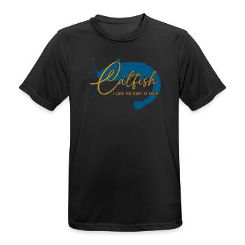 Wels Waller angeln Sportfischen Flussmonster - Männer T-Shirt atmungsaktiv - Schwarz - Vorne - AI Model Male 178 light (178cm)
