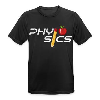 Physiker - Männer T-Shirt atmungsaktiv - Schwarz - Vorne - AI Model Male 178 light (178cm)