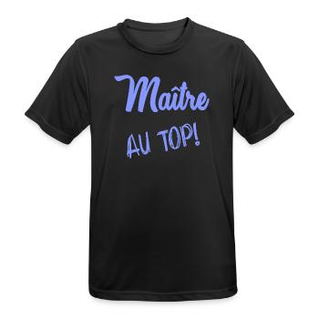 MASTER - Men's Breathable T-Shirt - black - Front - AI Model Male 178 light (178cm)
