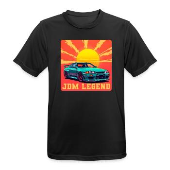 JDM Legend Sonnenaufgang - Männer T-Shirt atmungsaktiv - Schwarz - Vorne - AI Model Male 178 light (178cm)