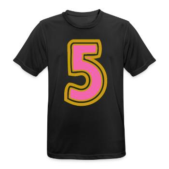 5. 5 YEARS. 5th ANNIVERSARY. 5 YEAR ANNIVERSARY - Men's Breathable T-Shirt - black - Front - AI Model Male 178 light (178cm)