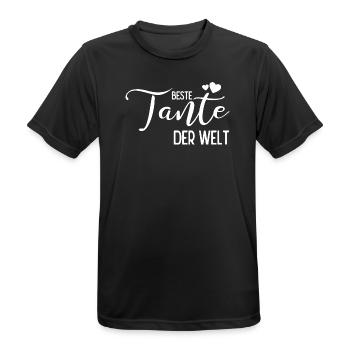 Beste Tante der Welt - Männer T-Shirt atmungsaktiv - Schwarz - Vorne - AI Model Male 178 light (178cm)