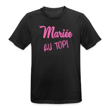 BRAUT AN DER SPITZE - Männer T-Shirt atmungsaktiv - Schwarz - Vorne - AI Model Male 178 light (178cm)