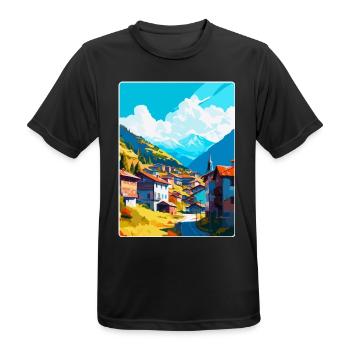 Artvin Türkei Vintage Reiseposter WPA Souvenir - Männer T-Shirt atmungsaktiv - Schwarz - Vorne - AI Model Male 178 light (178cm)