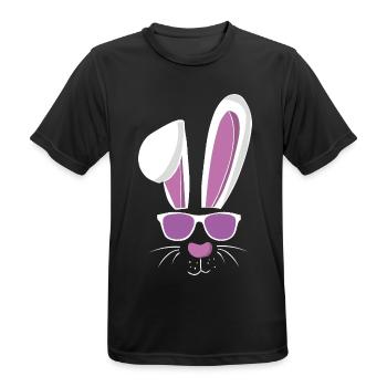 Cooler Skihase und Osterhase - Männer T-Shirt atmungsaktiv - Schwarz - Vorne - AI Model Male 178 light (178cm)