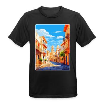 Alicante Spanien Vintage Reiseplakat Souvenir WPA - Männer T-Shirt atmungsaktiv - Schwarz - Vorne - AI Model Male 178 light (178cm)