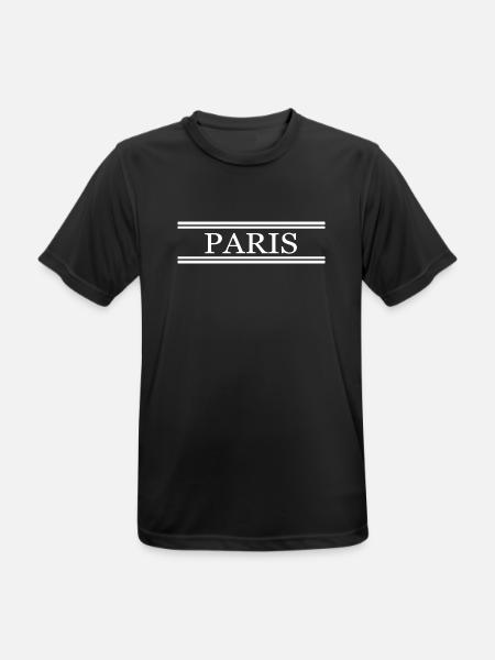 Paris France Chic - T-shirt respirant Homme - noir