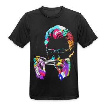 Schwingende Mundharmonika Bluesband - Männer T-Shirt atmungsaktiv - Schwarz - Vorne - AI Model Male 178 light (178cm)