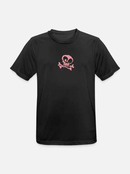bone - Männer T-Shirt atmungsaktiv - Schwarz
