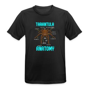Anatomie de l’araignée tarante - Graphique drôle - T-shirt respirant Homme - noir - Devant - AI Model Male 178 light (178cm)