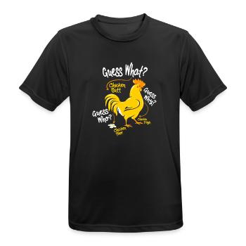 Lustiges Rate mal - niemand interessiert es - Männer T-Shirt atmungsaktiv - Schwarz - Vorne - AI Model Male 178 light (178cm)