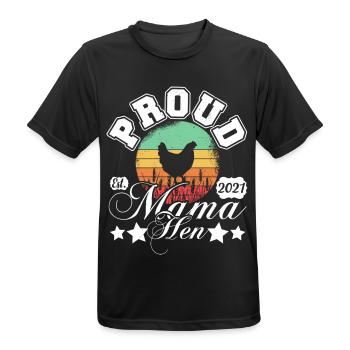 Proud Mommy Hen Retro Sun Circle - Men's Breathable T-Shirt - black - Front - AI Model Male 178 light (178cm)