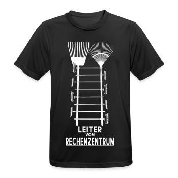 LEITER VOM RECHENZENTRUM - Männer T-Shirt atmungsaktiv - Schwarz - Vorne - AI Model Male 178 light (178cm)
