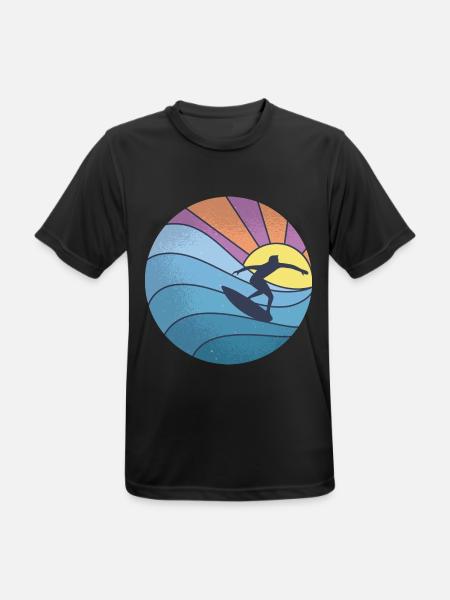 Sun sea surfing - Men's Breathable T-Shirt - black