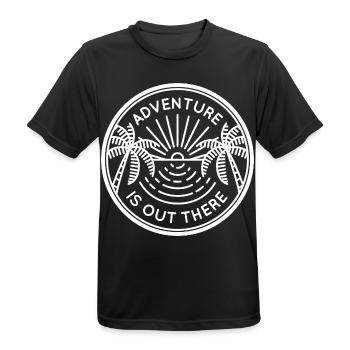 Aventure palmiers de mer - T-shirt respirant Homme - noir - Devant - AI Model Male 178 light (178cm)
