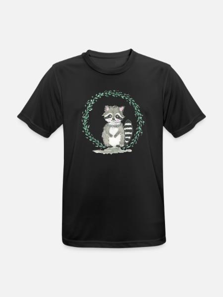 racoon - Men's Breathable T-Shirt - black