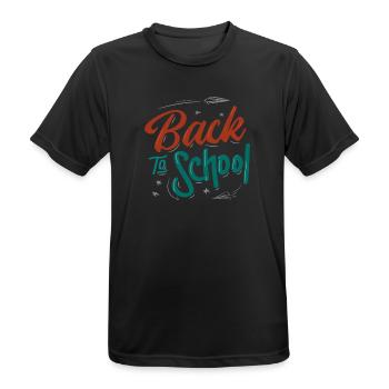 Retour à l’école - T-shirt respirant Homme - noir - Devant - AI Model Male 178 light (178cm)