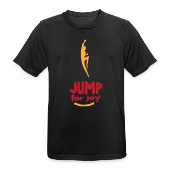 Jump For Joy par JoEp Skate - T-shirt respirant Homme - noir - Devant - AI Model Male 178 light (178cm)