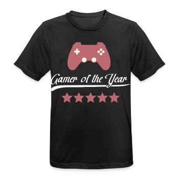 Gamer des Jahres Controller - Männer T-Shirt atmungsaktiv - Schwarz - Vorne - AI Model Male 178 light (178cm)
