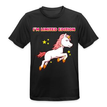 I'm Limited Edition Unicorn Einhorn Besonders - Männer T-Shirt atmungsaktiv - Schwarz - Vorne - AI Model Male 178 light (178cm)