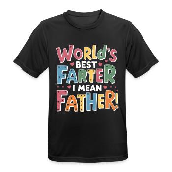 Der beste Vater der Welt, ich meine Vater! - Männer T-Shirt atmungsaktiv - Schwarz - Vorne - AI Model Male 178 light (178cm)
