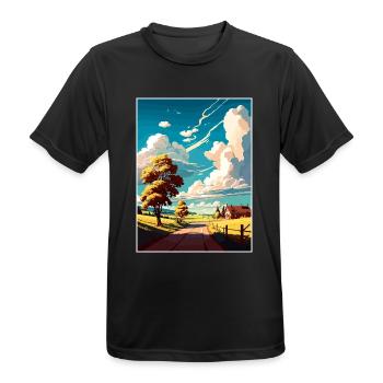 Skåne Schweden Vintage Reiseposter WPA Souvenir - Männer T-Shirt atmungsaktiv - Schwarz - Vorne - AI Model Male 178 light (178cm)
