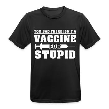 Keinen Impfstoff für Dummköpfe - Männer T-Shirt atmungsaktiv - Schwarz - Vorne - AI Model Male 178 light (178cm)
