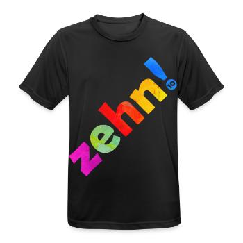 ZEHN 10 JAHRE 10. GEBURTSTAG - Männer T-Shirt atmungsaktiv - Schwarz - Vorne - AI Model Male 178 light (178cm)