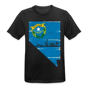 Nevada USA Staat Amerika Nevadan Carson City - Männer T-Shirt atmungsaktiv - Schwarz - Vorne - AI Model Male 178 light (178cm)