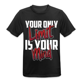 Motivationsspruch Motivation Gym Fitness - Männer T-Shirt atmungsaktiv - Schwarz - Vorne - AI Model Male 178 light (178cm)