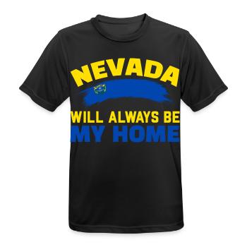 Nevada wird immer meine Heimat sein USA Amerika Ne - Männer T-Shirt atmungsaktiv - Schwarz - Vorne - AI Model Male 178 light (178cm)