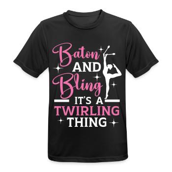 Ich falle nicht, ich mache zufällige Schwerkraft-C - Männer T-Shirt atmungsaktiv - Schwarz - Vorne - AI Model Male 178 light (178cm)