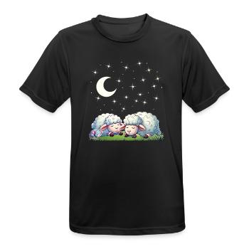 Guten Nacht - Träumen erlaubt - Männer T-Shirt atmungsaktiv - Schwarz - Vorne - AI Model Male 178 light (178cm)