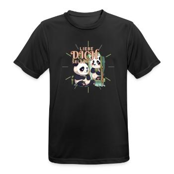 Spiegel der Selbstliebe - Männer T-Shirt atmungsaktiv - Schwarz - Vorne - AI Model Male 178 light (178cm)