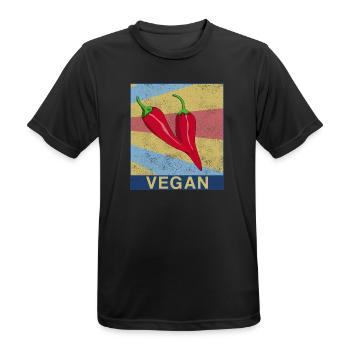 Chilli Nahrung Nahrungsmittel Lecker Essen Gemüse - Männer T-Shirt atmungsaktiv - Schwarz - Vorne - AI Model Male 178 light (178cm)
