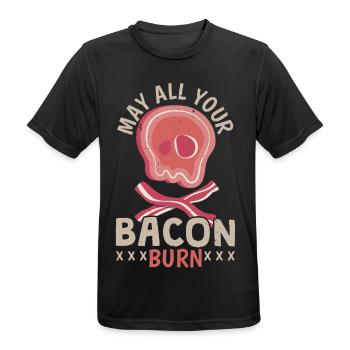 Möge all dein Speck brennen Fleischliebhaber Speck - Männer T-Shirt atmungsaktiv - Schwarz - Vorne - AI Model Male 178 light (178cm)