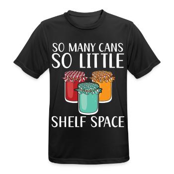 So viele Dosen, so wenig Platz im Regal Lebensmitt - Männer T-Shirt atmungsaktiv - Schwarz - Vorne - AI Model Male 178 light (178cm)