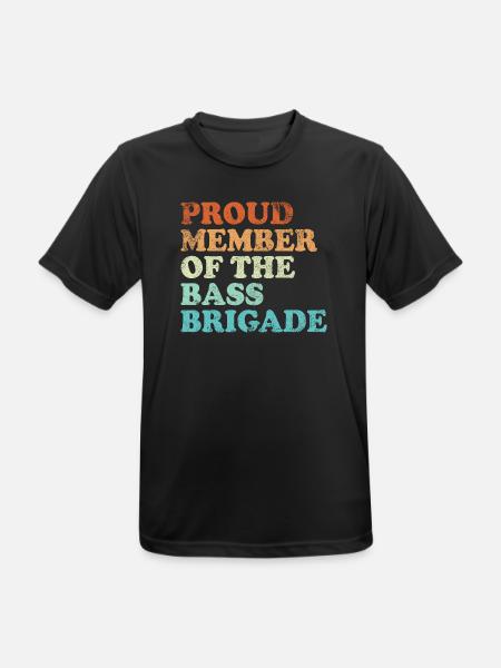 Proud Member of the Bass Brigade - retro hell - Männer T-Shirt atmungsaktiv - Schwarz