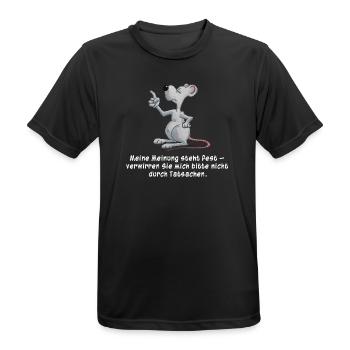 Meine Meinung steht fest... (Maus) - Männer T-Shirt atmungsaktiv - Schwarz - Vorne - AI Model Male 178 light (178cm)