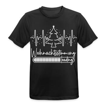Weihnachtsstimmung loading - Männer T-Shirt atmungsaktiv - Schwarz - Vorne - AI Model Male 178 light (178cm)
