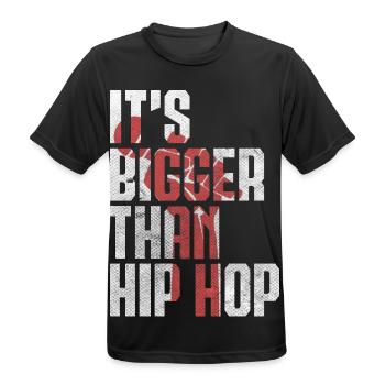 Its Bigger Than Hip Hop - Conscious Rap Statement - Männer T-Shirt atmungsaktiv - Schwarz - Vorne - AI Model Male 178 light (178cm)