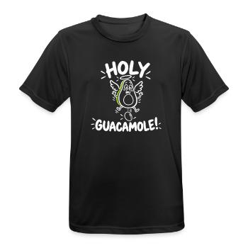 Holy Guacamole – Lustige und skurrile Engels-Avocado - Männer T-Shirt atmungsaktiv - Schwarz - Vorne - AI Model Male 178 light (178cm)