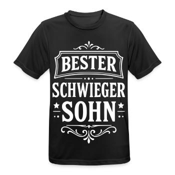 Bester Schwiegersohn Geschenk  - Männer T-Shirt atmungsaktiv - Schwarz - Vorne - AI Model Male 178 light (178cm)